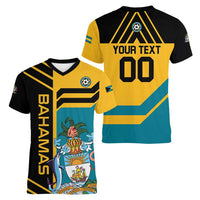 Custom Football The Bahamas Women V-Neck T-Shirt Go Bahamian Slayers - Wonder Print Shop