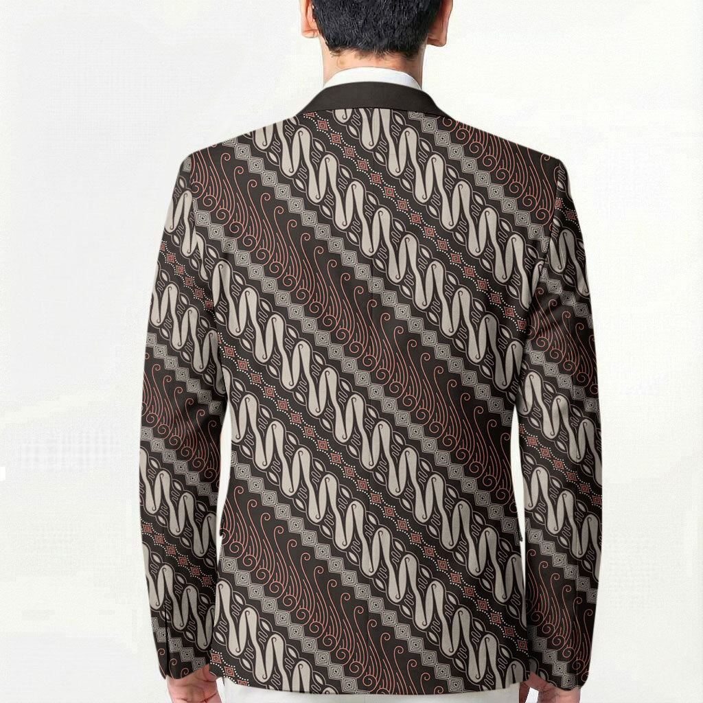 Yogyakarta Parang Batik Motifs Blazer Indonesian Traditional Pattern