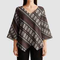 Yogyakarta Parang Batik Motifs Kimono Sleeve Blouse Indonesian Traditional Pattern
