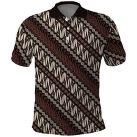Yogyakarta Parang Batik Motifs Polo Shirt Indonesian Traditional Pattern