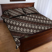 Yogyakarta Parang Batik Motifs Quilt Bed Set Indonesian Traditional Pattern