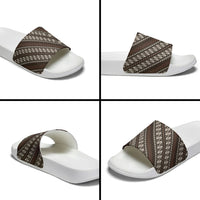 Yogyakarta Parang Batik Motifs Slide Sandals Indonesian Traditional Pattern