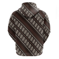 Yogyakarta Parang Batik Motifs Zip Hoodie Indonesian Traditional Pattern