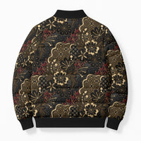 Batik Sekar Jagad Bomber Puffer Jacket Indonesian Traditional Pattern