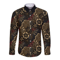 Batik Sekar Jagad Long Sleeve Button Shirt Indonesian Traditional Pattern