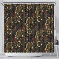 Batik Sekar Jagad Shower Curtain Indonesian Traditional Pattern