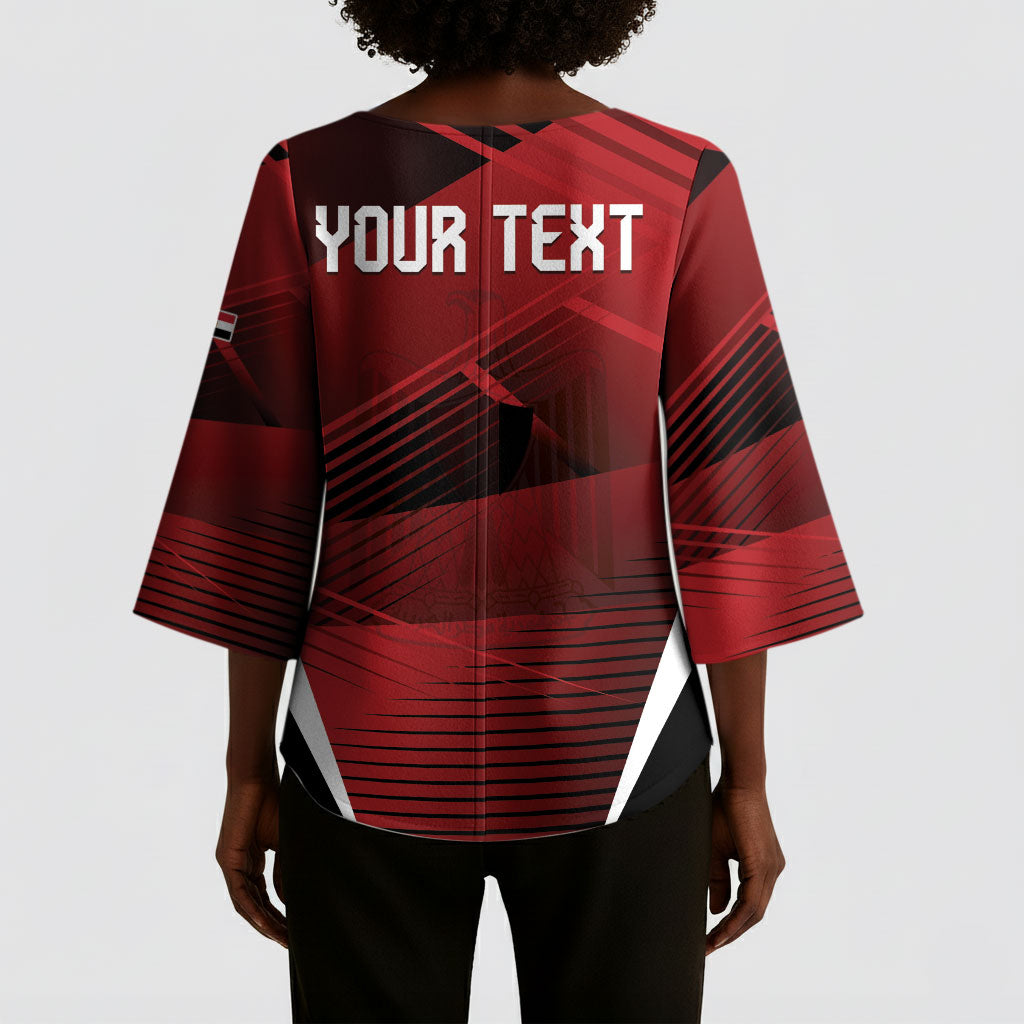 Custom Egypt 2026 World Football Kimono Sleeve Blouse Yalla Masr The Pharaohs