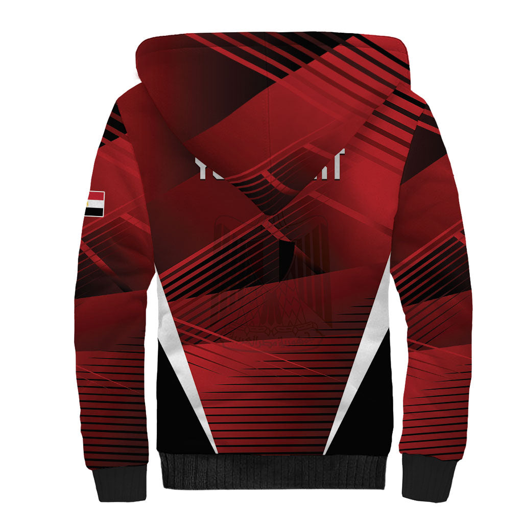 Custom Egypt 2026 World Football Sherpa Hoodie Yalla Masr The Pharaohs