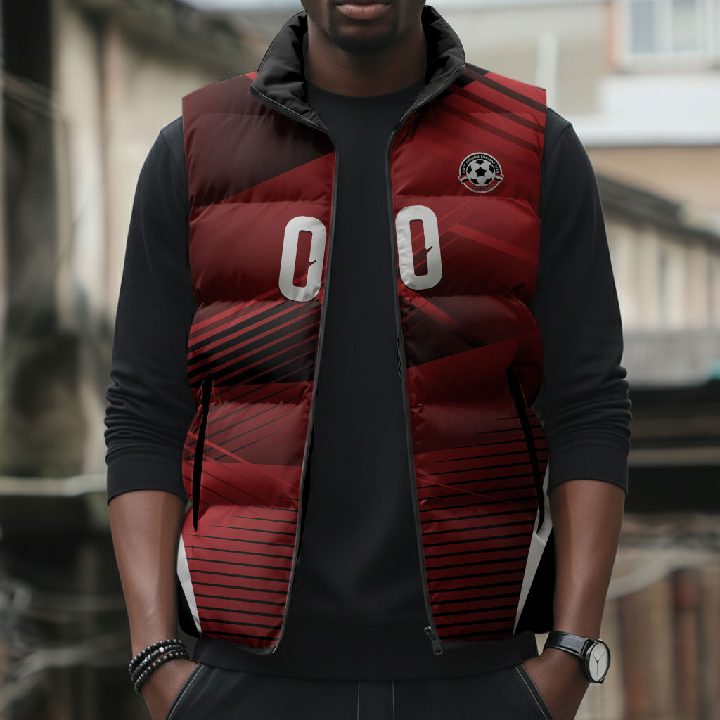 Custom Egypt 2026 World Football Sleeveless Puffer Jacket Yalla Masr The Pharaohs