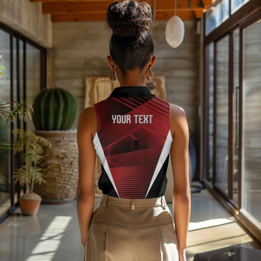 Custom Egypt 2026 World Football Women Sleeveless Polo Shirt Yalla Masr The Pharaohs