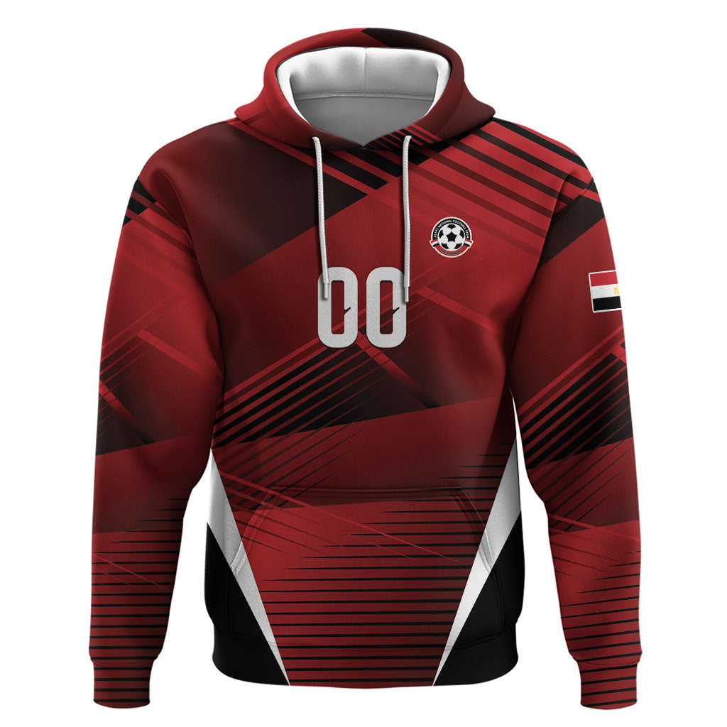 Custom Egypt 2026 World Football Zip Hoodie Yalla Masr The Pharaohs