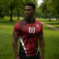 Custom Egypt 2026 World Football Zipper Polo Shirt Yalla Masr The Pharaohs