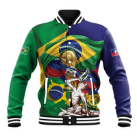 Personalized Brazil Haiti 2026 World Football Baseball Jacket Come On Boys