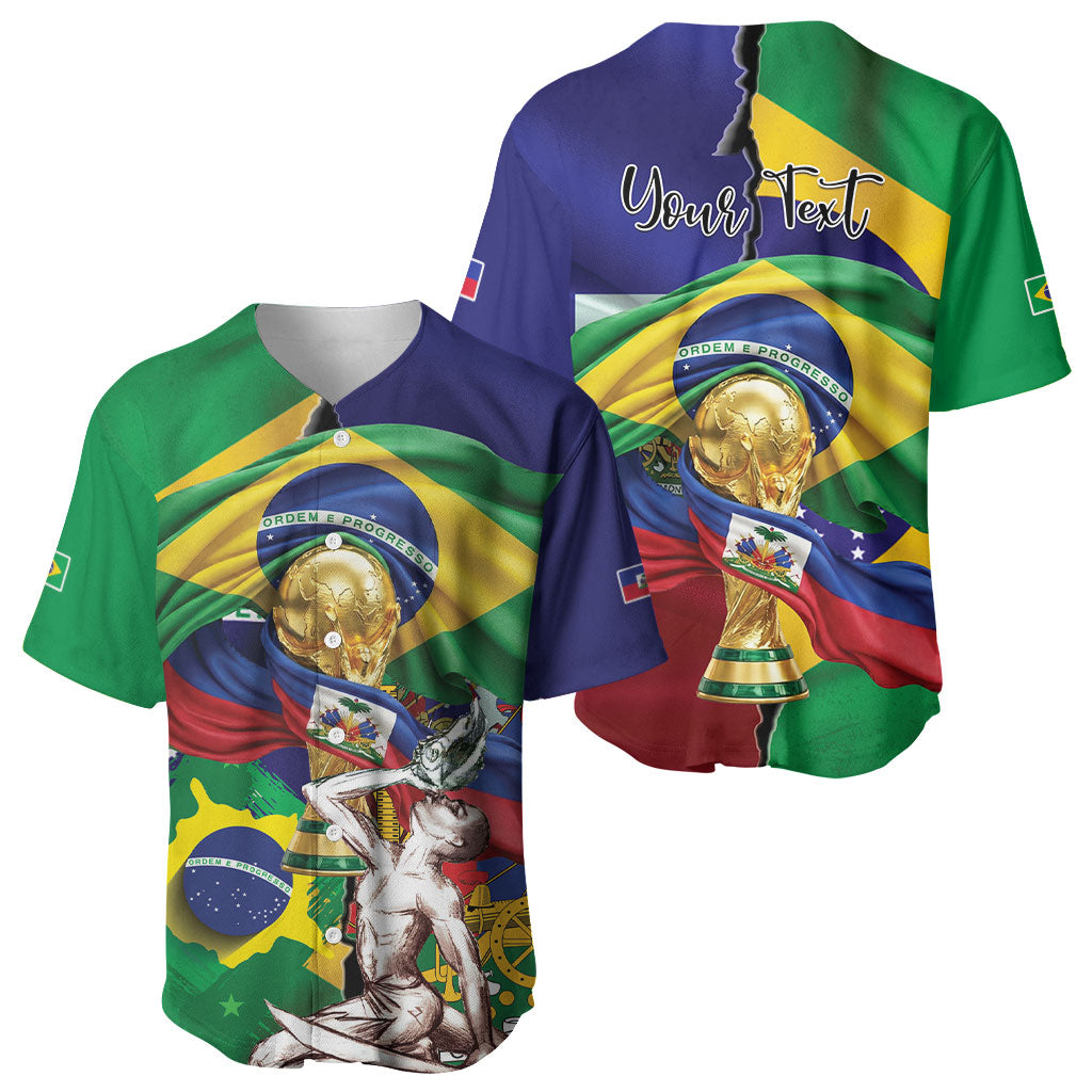 Personalized Brazil Haiti 2026 World Football Baseball Jersey Come On Boys