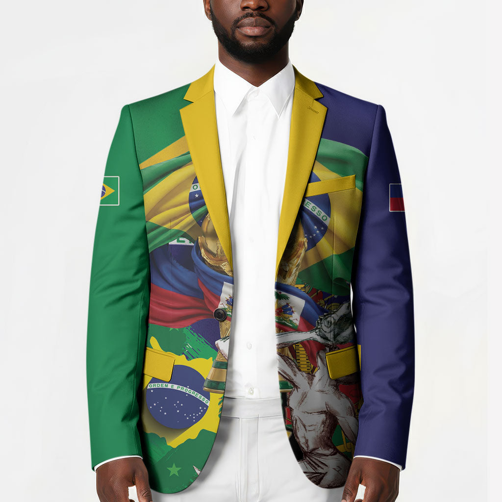 Personalized Brazil Haiti 2026 World Football Blazer Come On Boys