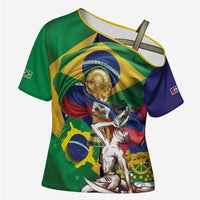 Personalized Brazil Haiti 2026 World Football Cross Shoulder Shirt Come On Boys