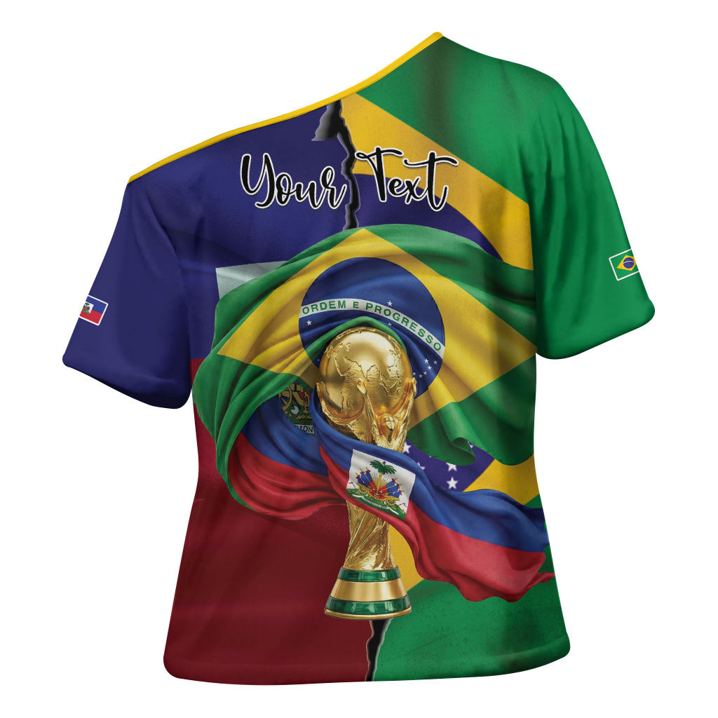 Personalized Brazil Haiti 2026 World Football Cross Shoulder Shirt Come On Boys