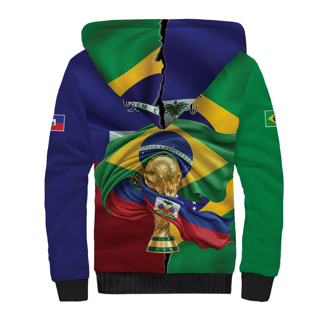 Personalized Brazil Haiti 2026 World Football Sherpa Hoodie Come On Boys