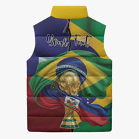 Personalized Brazil Haiti 2026 World Football Sleeveless Puffer Jacket Come On Boys
