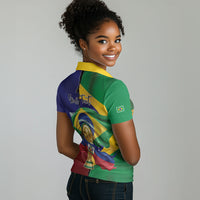 Personalized Brazil Haiti 2026 World Football Women Polo Shirt Come On Boys
