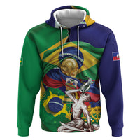 Personalized Brazil Haiti 2026 World Football Zip Hoodie Come On Boys