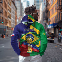Personalized Brazil Haiti 2026 World Football Zip Hoodie Come On Boys