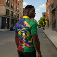 Personalized Brazil Haiti 2026 World Football Zipper Polo Shirt Come On Boys