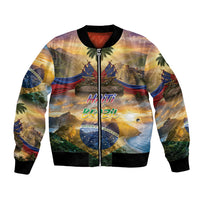 Personalized Brazil Haiti Bomber Jacket Heritage Landscape