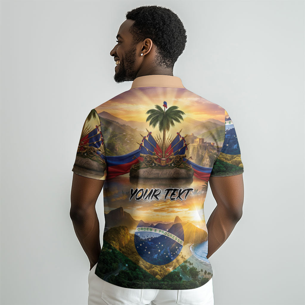 Personalized Brazil Haiti Polo Shirt Heritage Landscape LT01