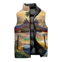 Personalized Brazil Haiti Sleeveless Puffer Jacket Heritage Landscape