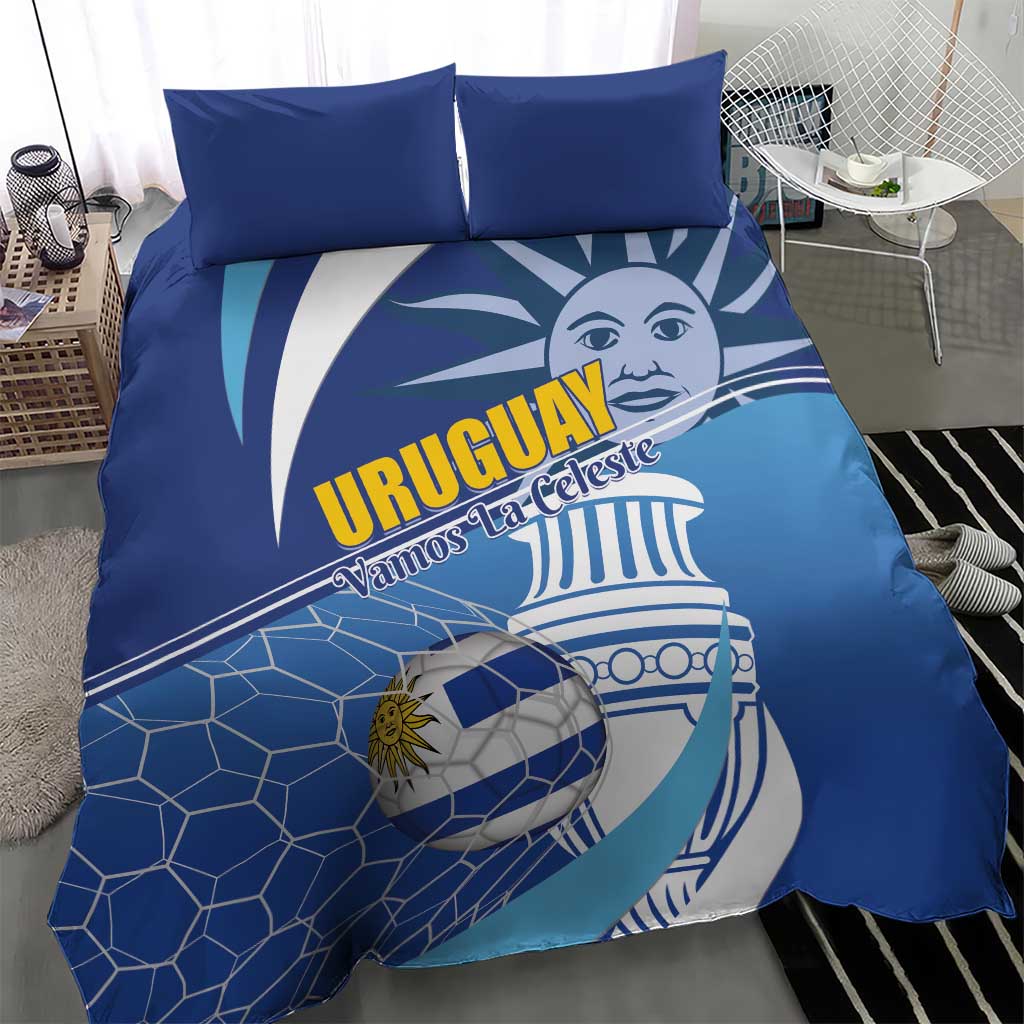 Uruguay 2024 Football Champions Bedding Set Vamos La Celeste - Wonder Print Shop
