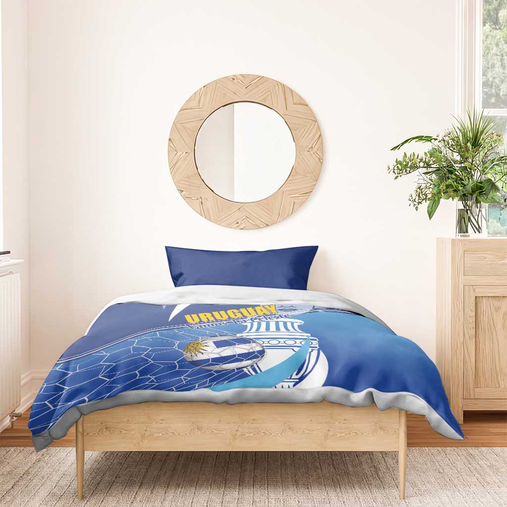 Uruguay 2024 Football Champions Bedding Set Vamos La Celeste - Wonder Print Shop