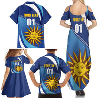 Uruguay 2024 Football Champions Family Matching Summer Maxi Dress and Hawaiian Shirt Vamos La Celeste - Wonder Print Shop