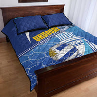 Uruguay 2024 Football Champions Quilt Bed Set Vamos La Celeste - Wonder Print Shop