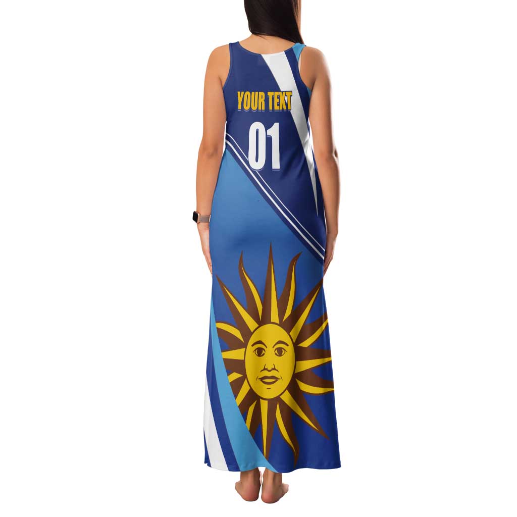 Uruguay 2024 Football Champions Tank Maxi Dress Vamos La Celeste - Wonder Print Shop