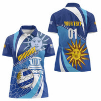 Uruguay 2024 Football Champions Women Polo Shirt Vamos La Celeste - Wonder Print Shop