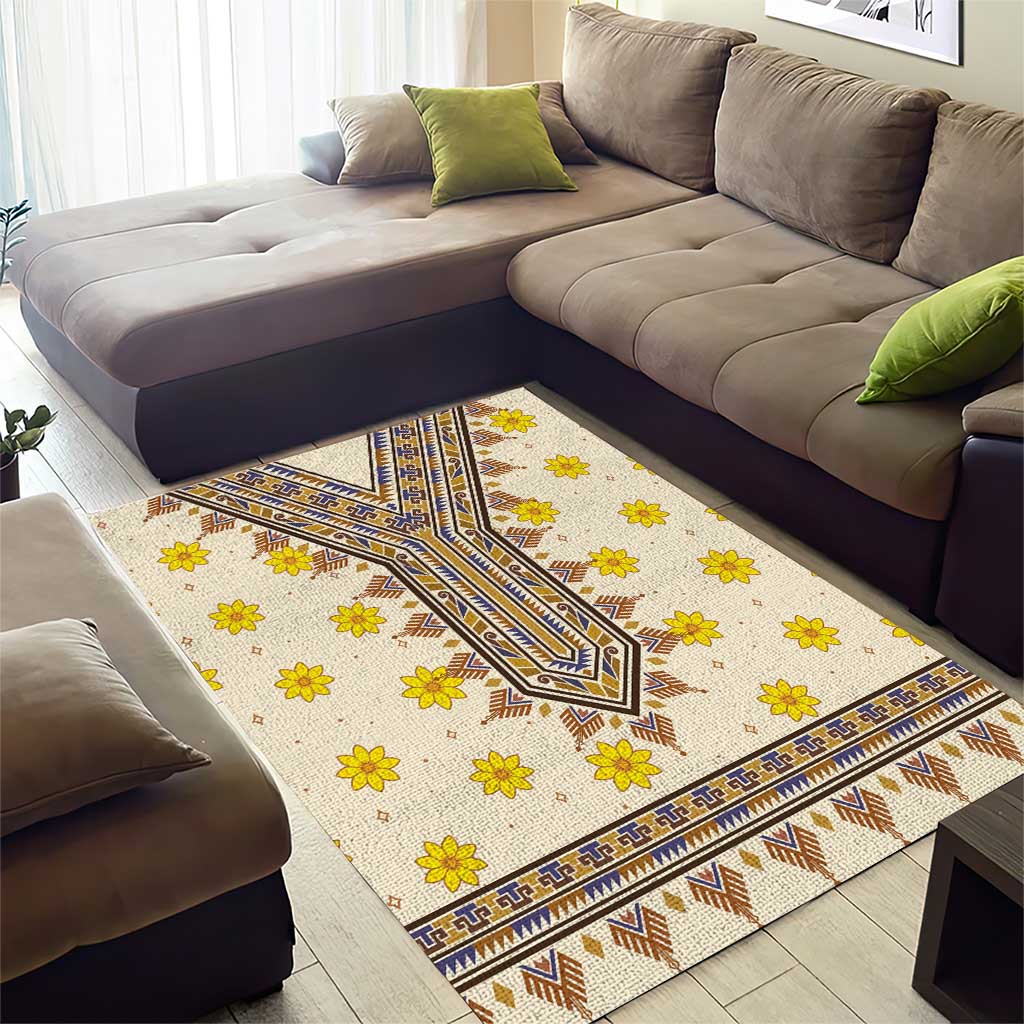Enkutatash Dashiki Adey Abeba Pattern Area Rug - Wonder Print Shop