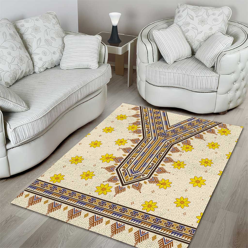 Enkutatash Dashiki Adey Abeba Pattern Area Rug - Wonder Print Shop