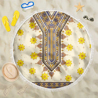 Enkutatash Dashiki Adey Abeba Pattern Beach Blanket - Wonder Print Shop