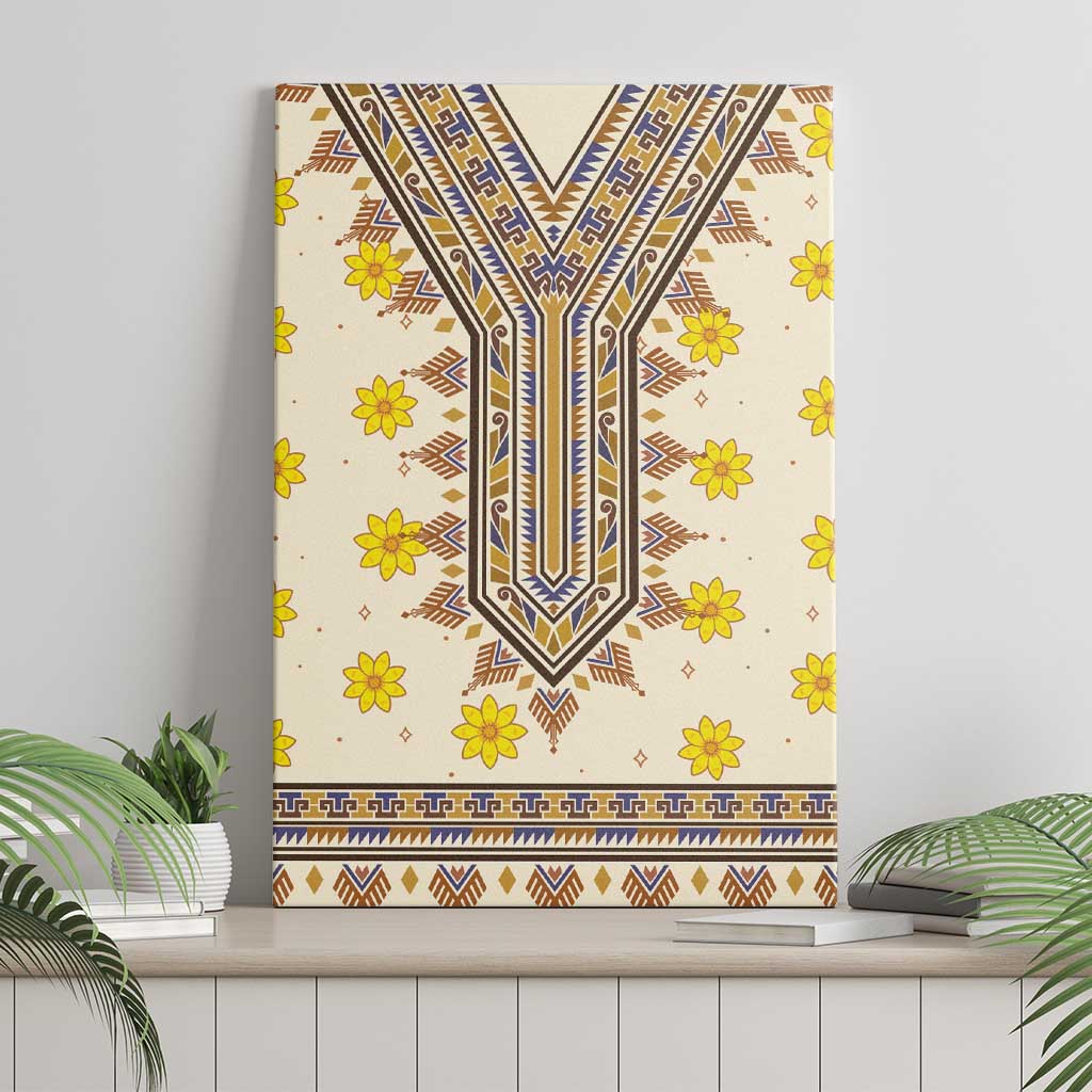 Enkutatash Dashiki Adey Abeba Pattern Canvas Wall Art - Wonder Print Shop
