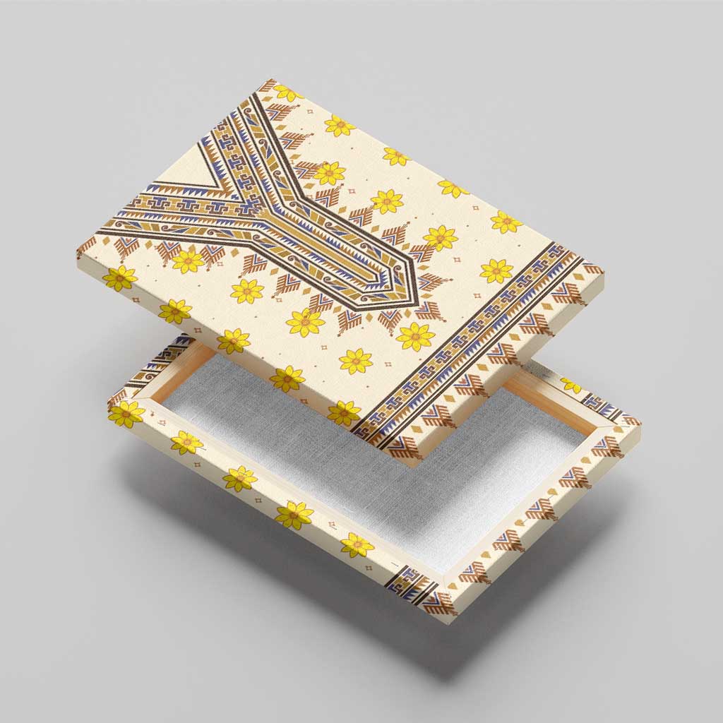 Enkutatash Dashiki Adey Abeba Pattern Canvas Wall Art - Wonder Print Shop