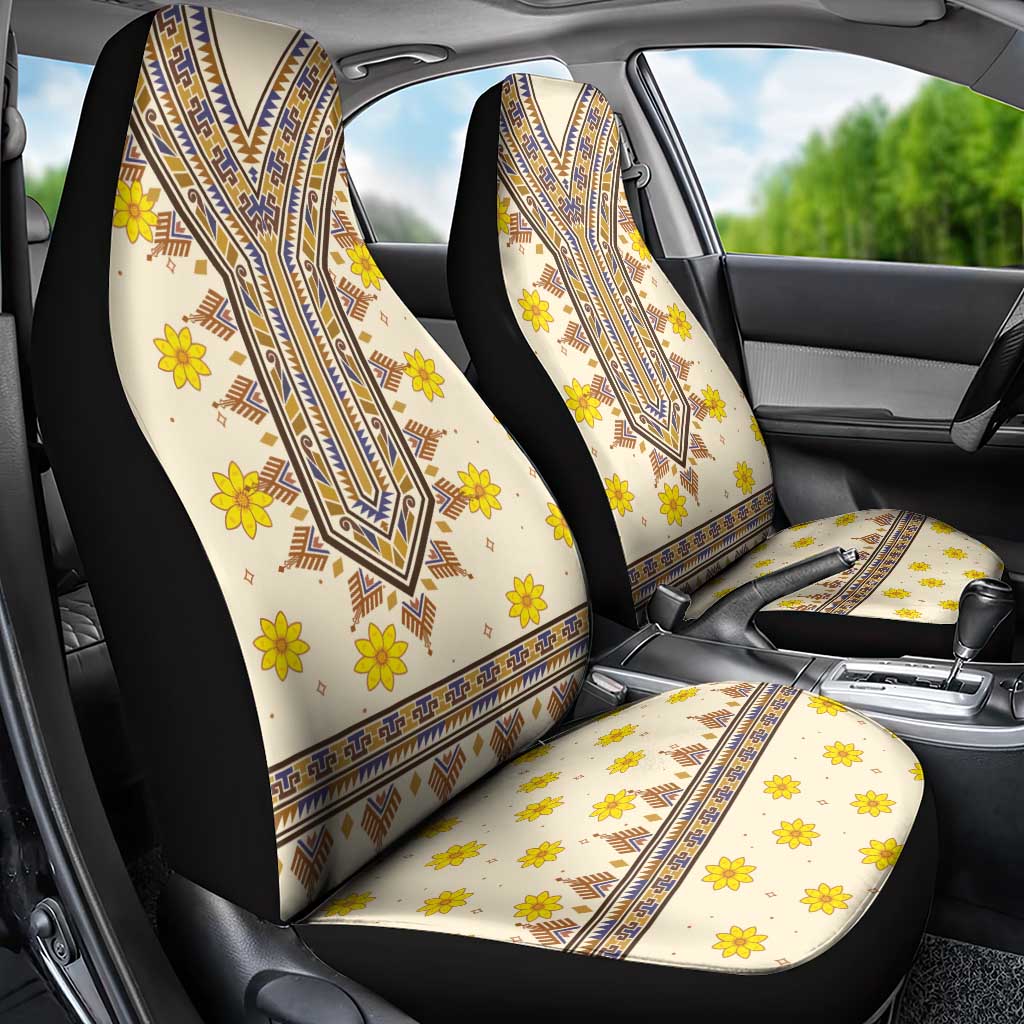 Enkutatash Dashiki Adey Abeba Pattern Car Seat Cover - Wonder Print Shop