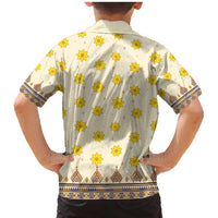 Enkutatash Dashiki Adey Abeba Pattern Family Matching Mermaid Dress and Hawaiian Shirt - Wonder Print Shop