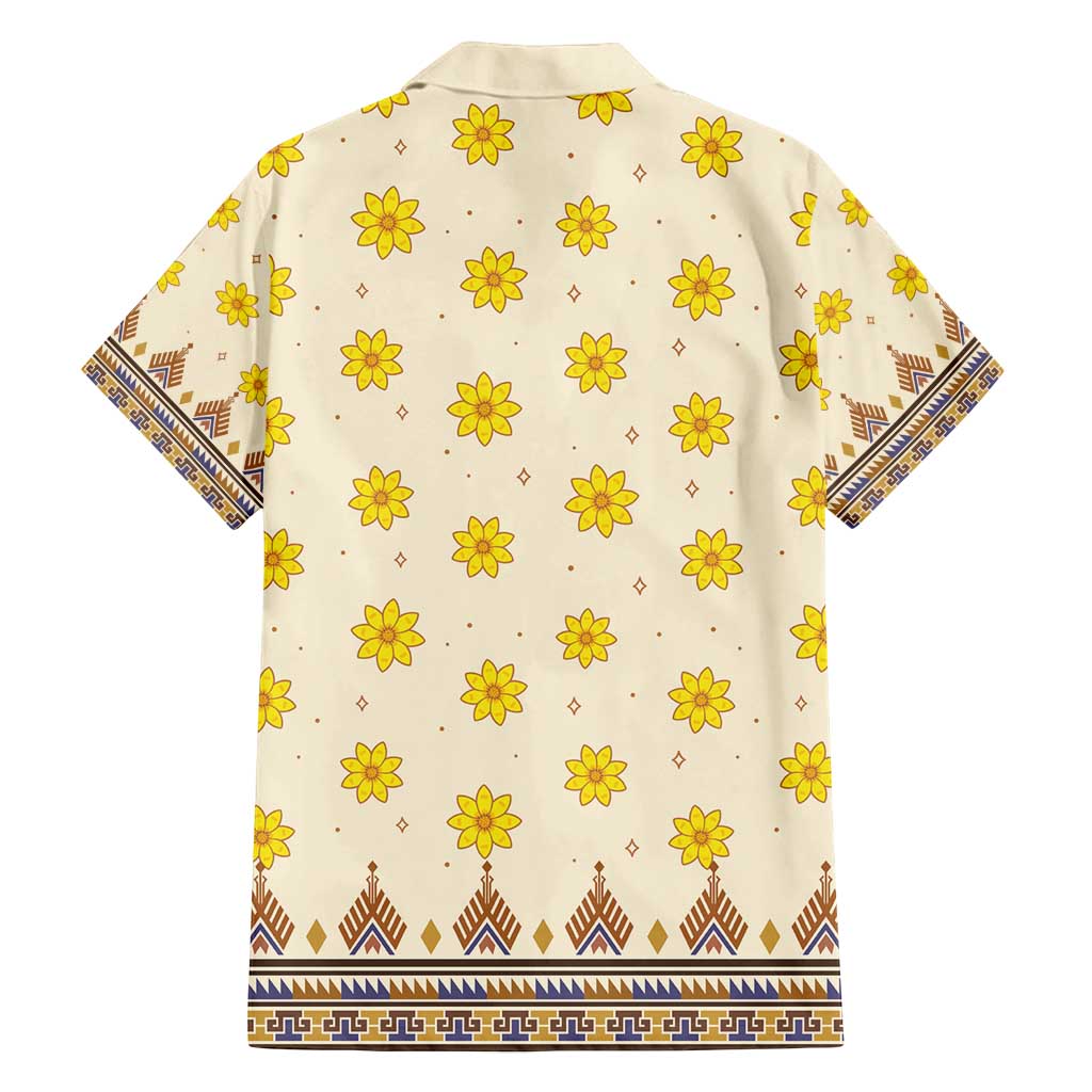 Enkutatash Dashiki Adey Abeba Pattern Family Matching Summer Maxi Dress and Hawaiian Shirt - Wonder Print Shop