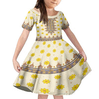 Enkutatash Dashiki Adey Abeba Pattern Family Matching Tank Maxi Dress and Hawaiian Shirt - Wonder Print Shop