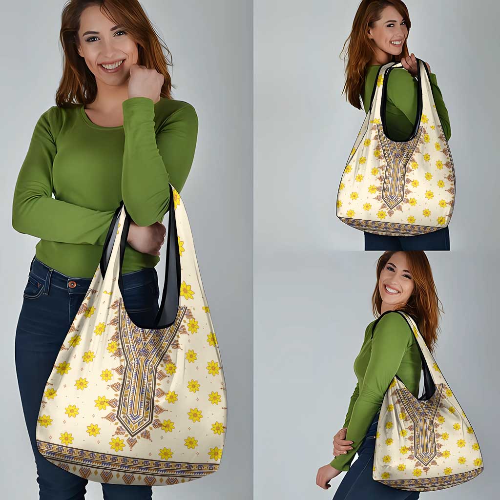 Enkutatash Dashiki Adey Abeba Pattern Grocery Bag