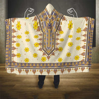 Enkutatash Dashiki Adey Abeba Pattern Hooded Blanket