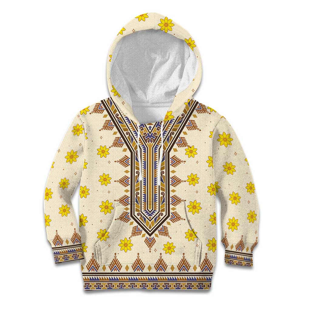 Enkutatash Dashiki Adey Abeba Pattern Kid Hoodie - Wonder Print Shop