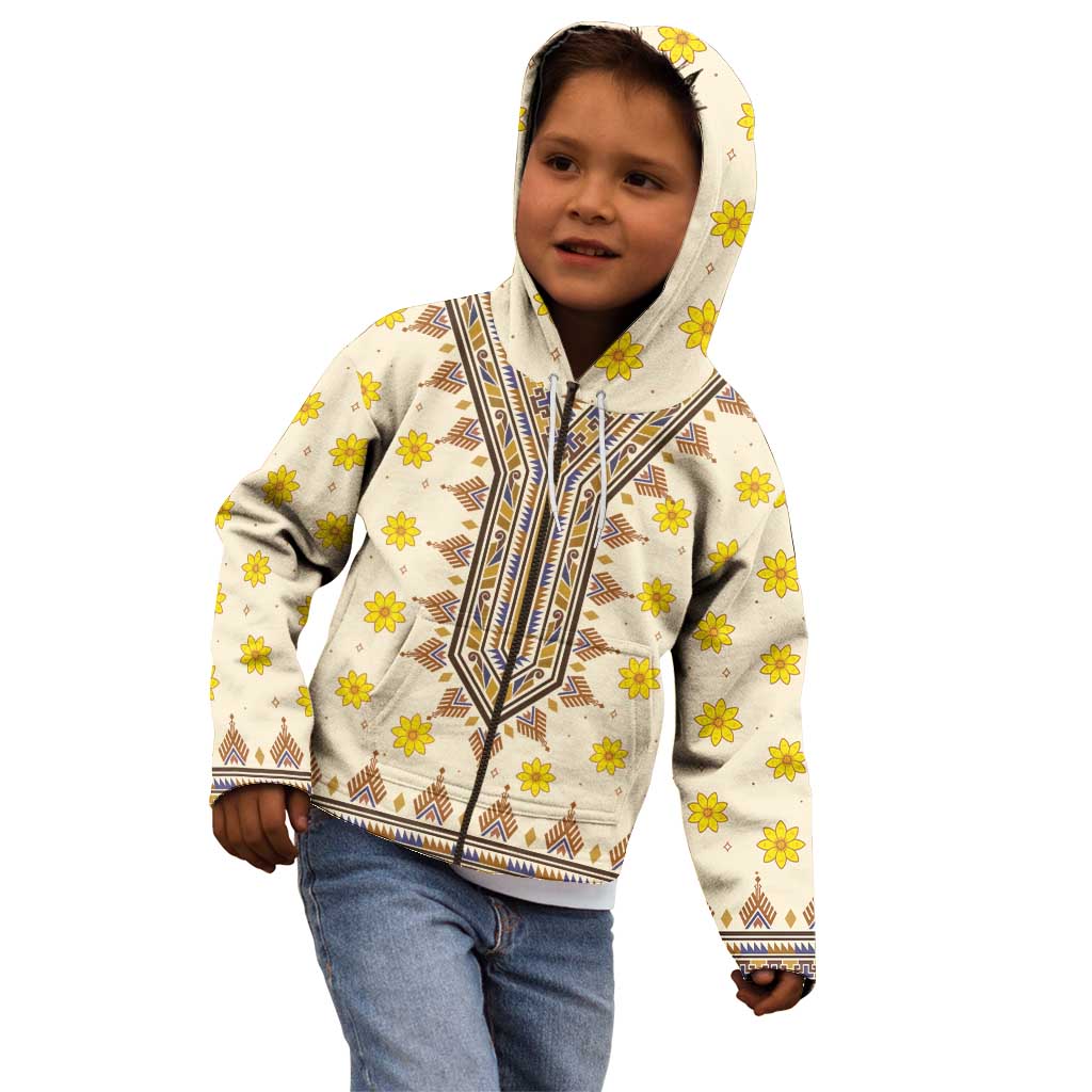 Enkutatash Dashiki Adey Abeba Pattern Kid Hoodie - Wonder Print Shop