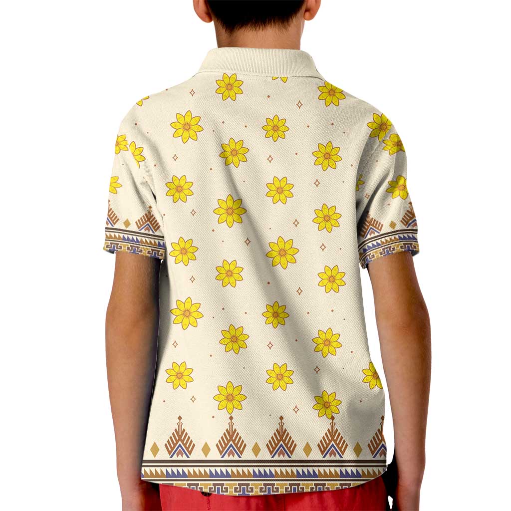 Enkutatash Dashiki Adey Abeba Pattern Kid Polo Shirt - Wonder Print Shop